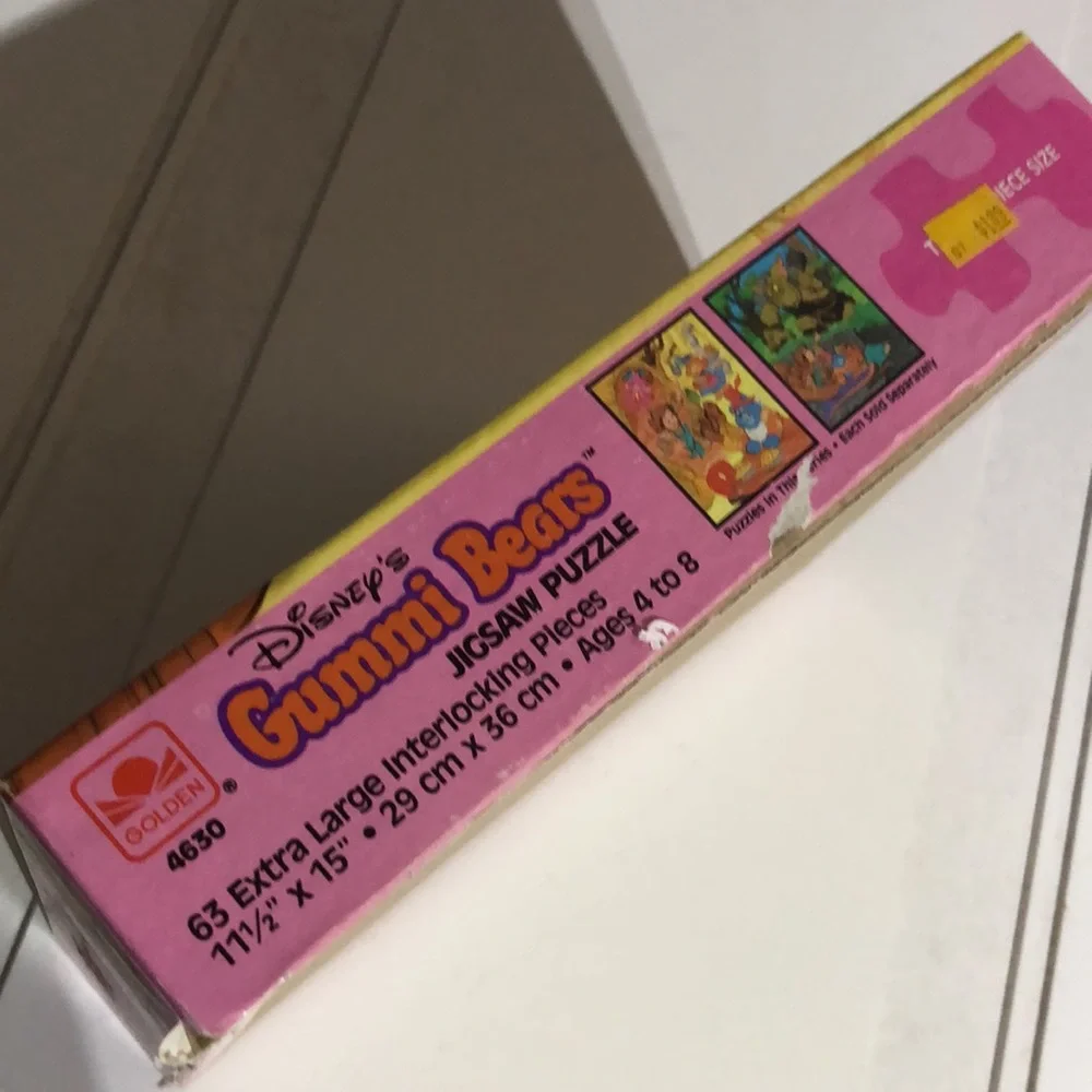 Disney Gummi Bears Cartoon Puzzle 1986 Gummi Bears Puzzle Vintage Disney